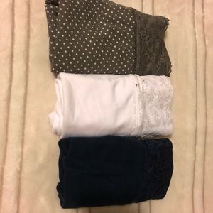 Boy short underwear with lace lining